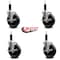 Service Caster 5'' Phenolic Swivel 1'' Expanding Stem Caster Set with Brake, 4PK SCC-EX20S514-PHS-TLB-1-4 - alternate 3